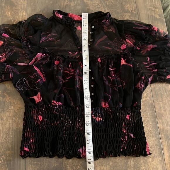 Free People TIME FOR SHINE - Blouse Sz- Small - Picture 13 of 16